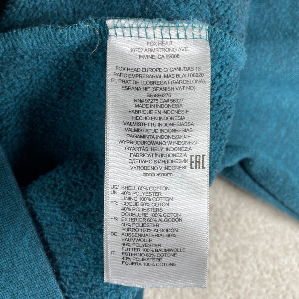 fox racing womens hoodie boundary pullover heather maui blue M motocross gncc - Picture 8 of 8